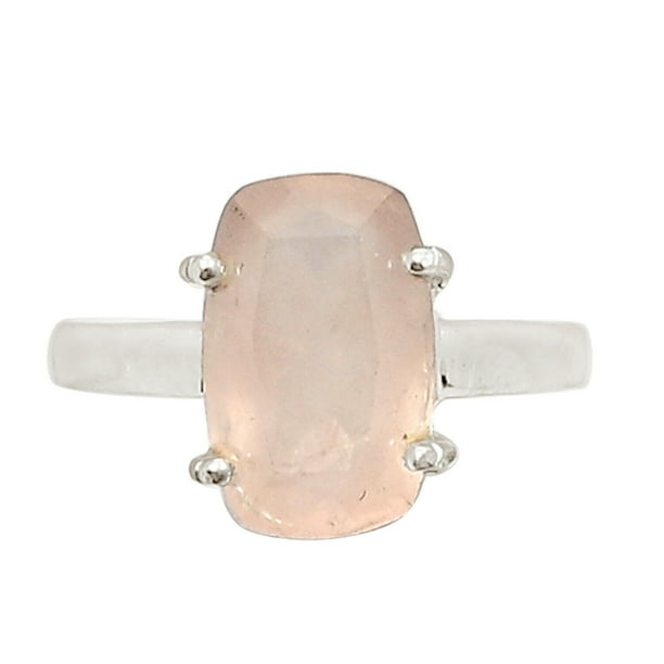 Natural Rose Quartz Octagon Ring 925 Silver Jewelry.Free Shipping.All US SIZE Natural Rose Quartz Octagon Ring 925 Silver Jewelry.Free Shipping.All US SIZE